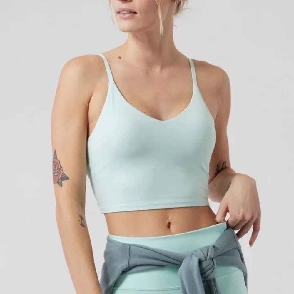 Athleta Elation Light Blue Crop Top